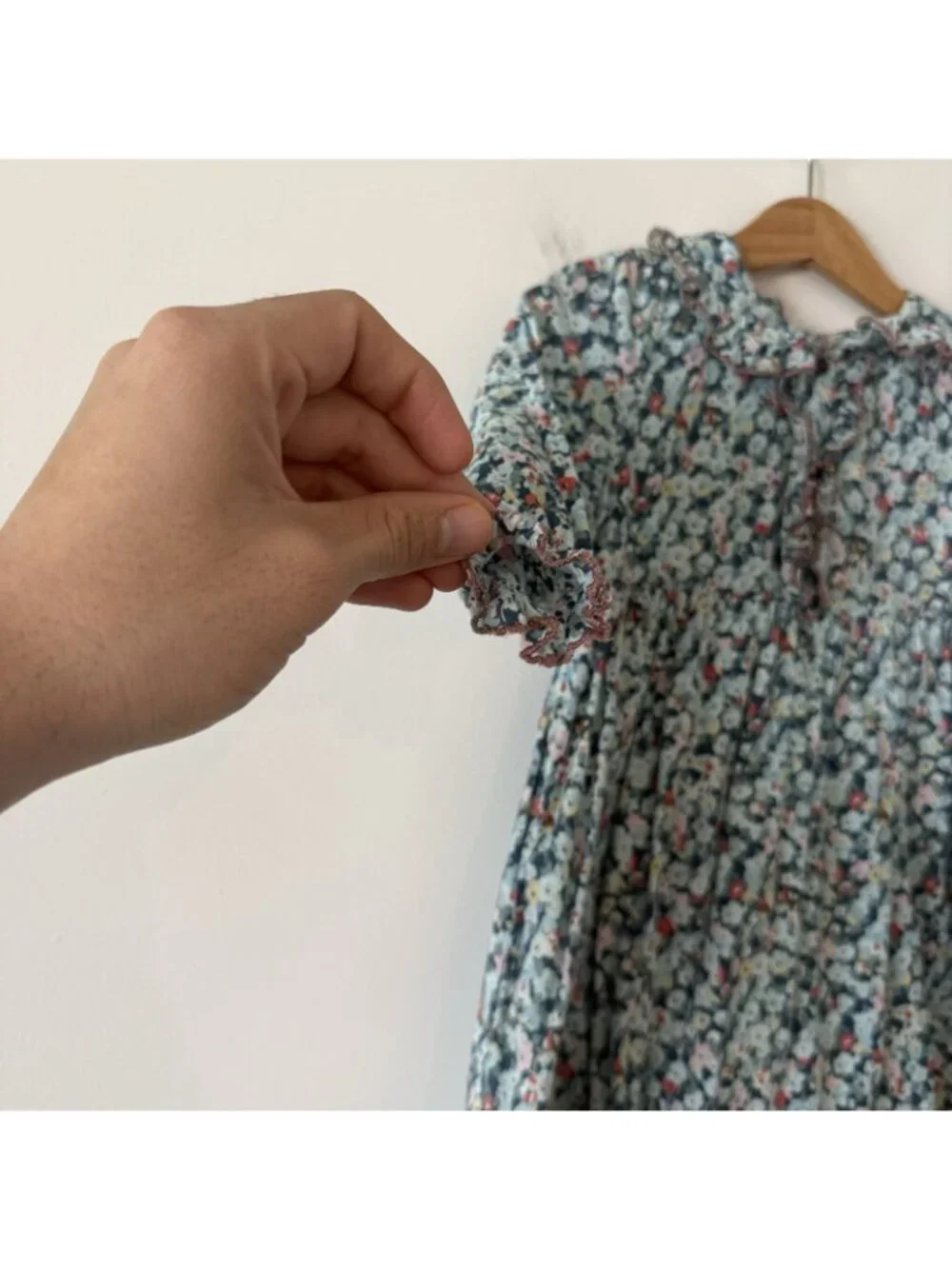 Baybala Blue Floral Girl Dress Size 5 Cottagecore Peasant Occasion Preppy Party‎